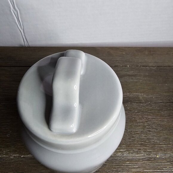 NWT Rae Dunn Artisan Tea Baby Canister Grey Black Lettering Farmhouse Basics - Picture 8 of 13